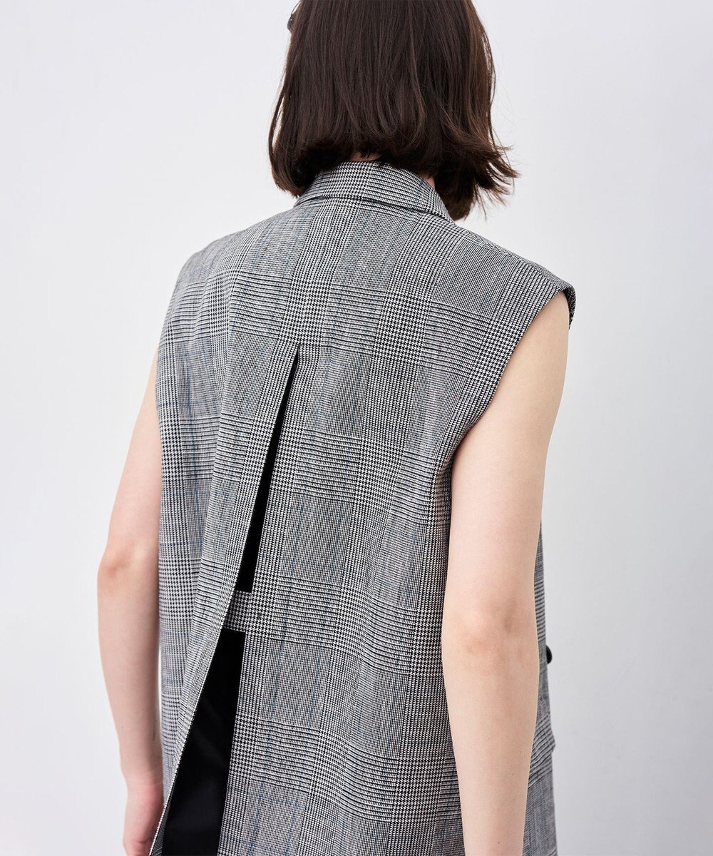 uncrave グレンチェック ジレ 