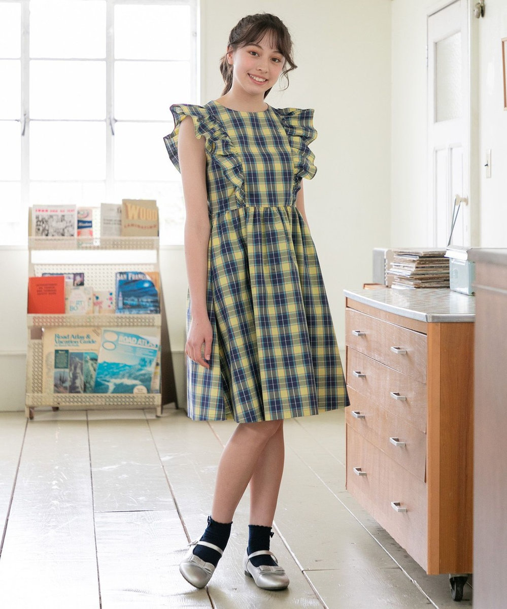 組曲 KIDS 【150-160㎝】チェック ワンピース 