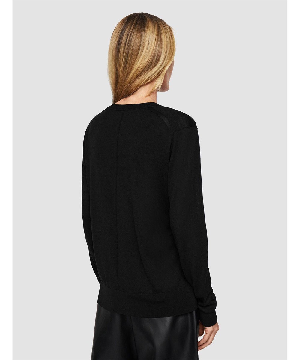 JOSEPH 【洗える】スーパーファインコットンシルク　ラウンドネックニット 