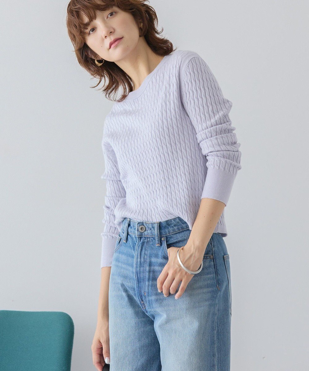 AMERICAN HOLIC ミニケーブルショート丈プルオーバー 