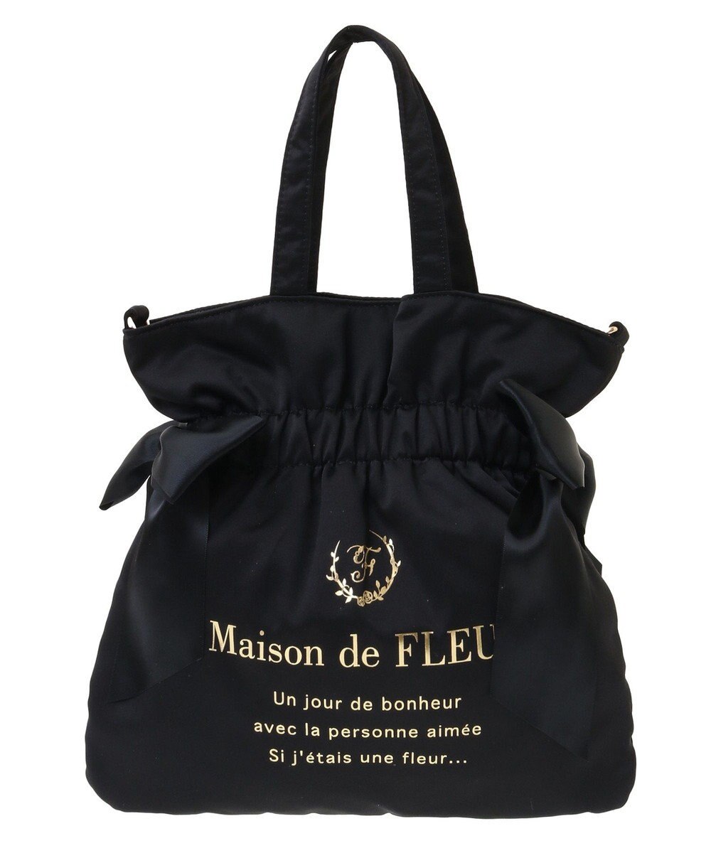Maison de FLEUR ダブルリボン2Wayトートバッグ 