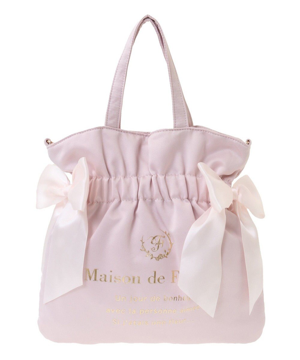 Maison de FLEUR ダブルリボン2Wayトートバッグ 