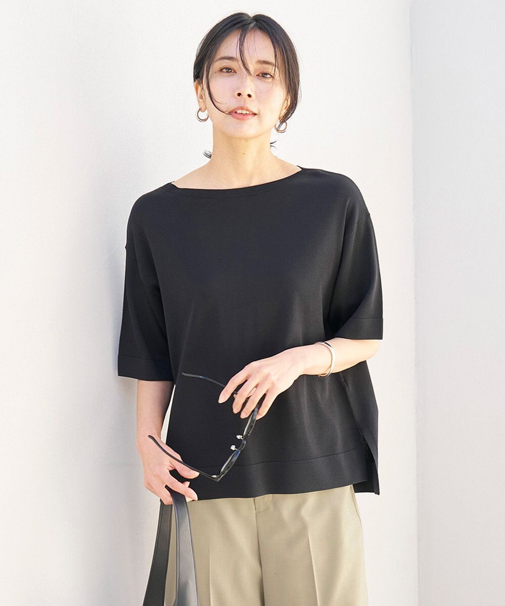 UNFILO L スゴ機能美 ハーフスリーブ ニット 