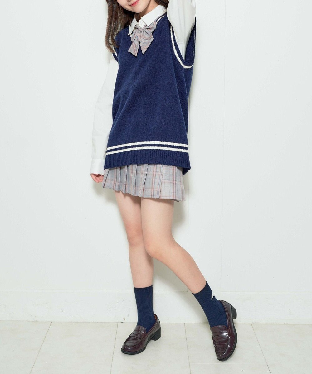 WEGO 【SCHOOLITEM】ラインスクールニットベスト 