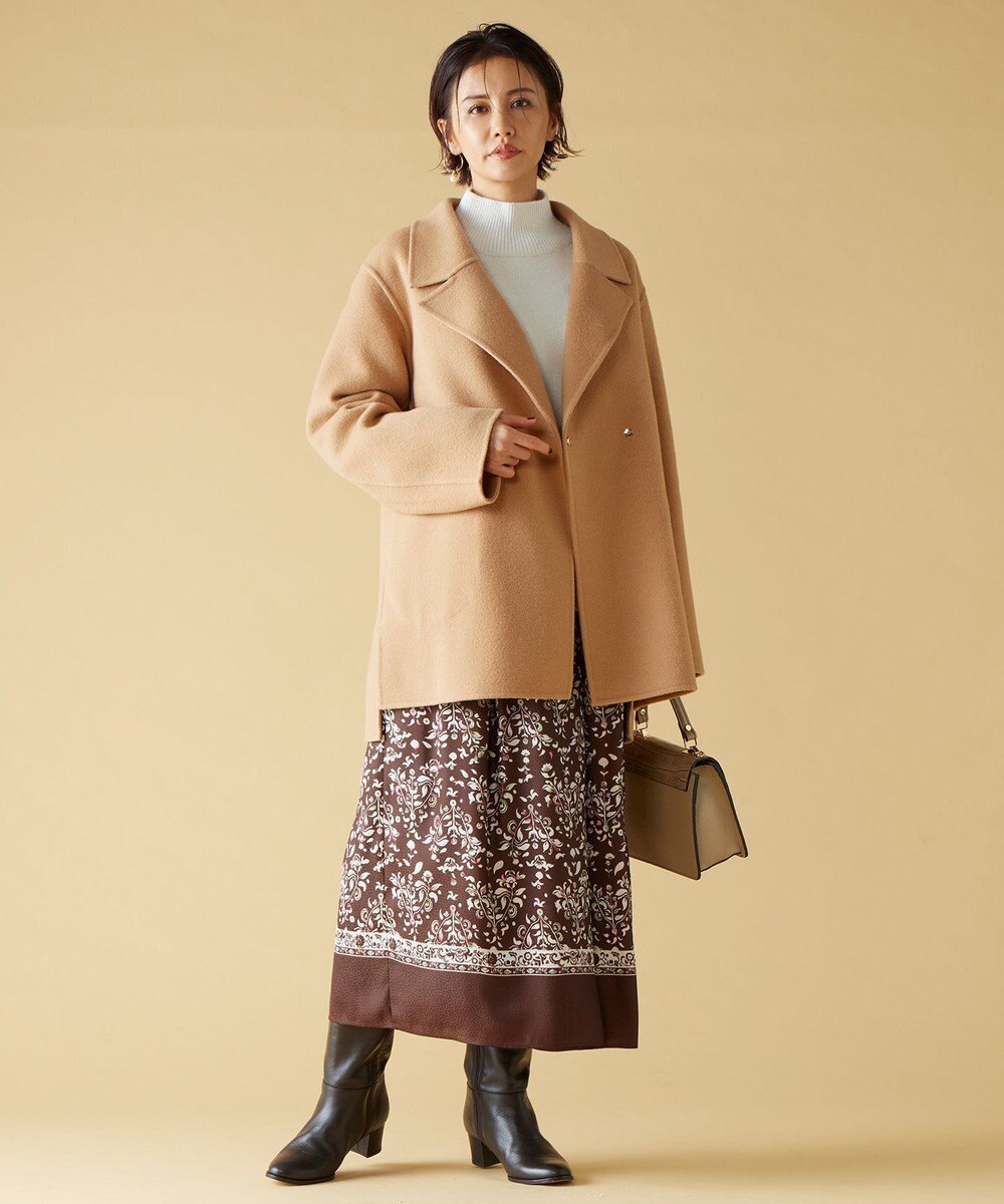 自由区 ウールリバーショート コート 