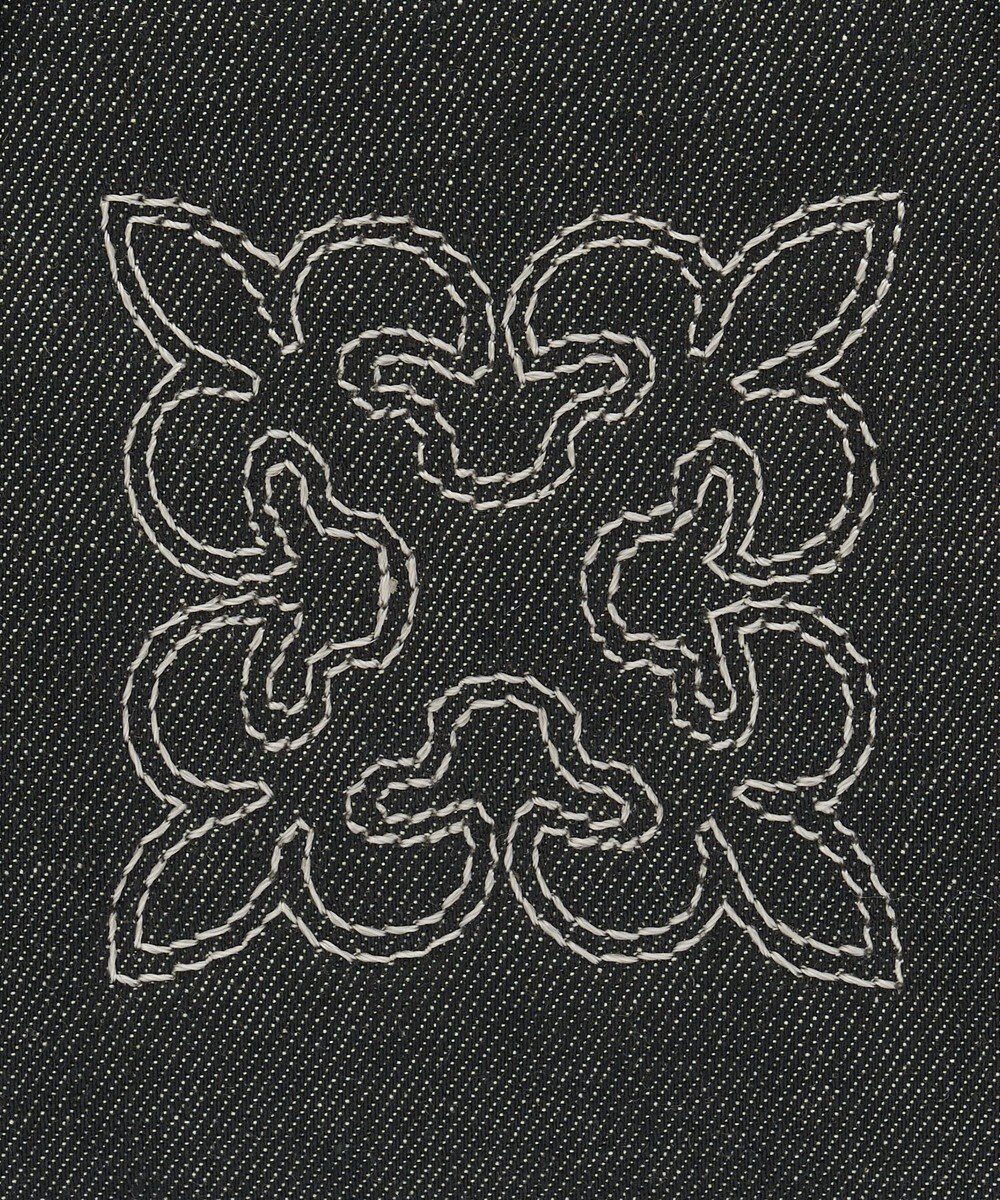 russet 【刺繍モノグラム】デニム2WAYミニボストンバッグ(CE-1773) 