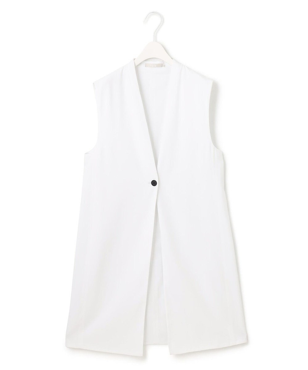 ICB 【洗える】T/Rドライリネン ジレ 