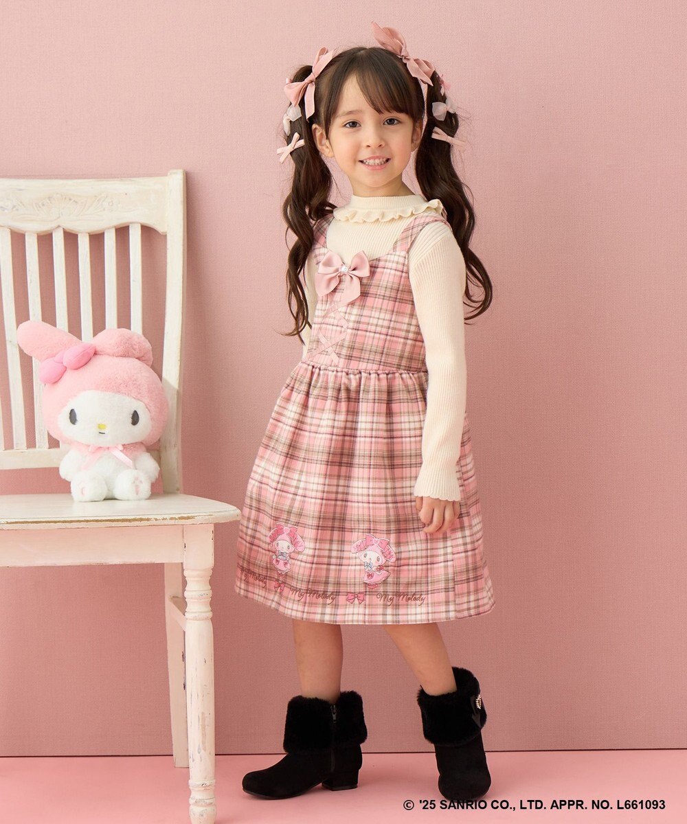 ANY KIDS 【マイメロディ＆クロミ×ANY KIDS】チェック ジャンパースカート 
