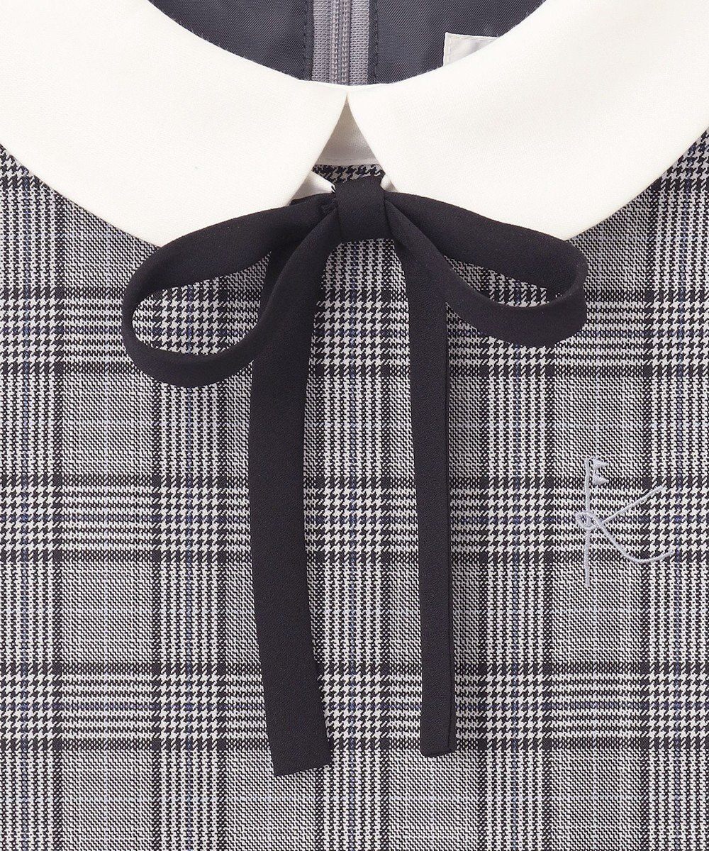 組曲 KIDS 【150-170㎝】グレンチェック ワンピース 