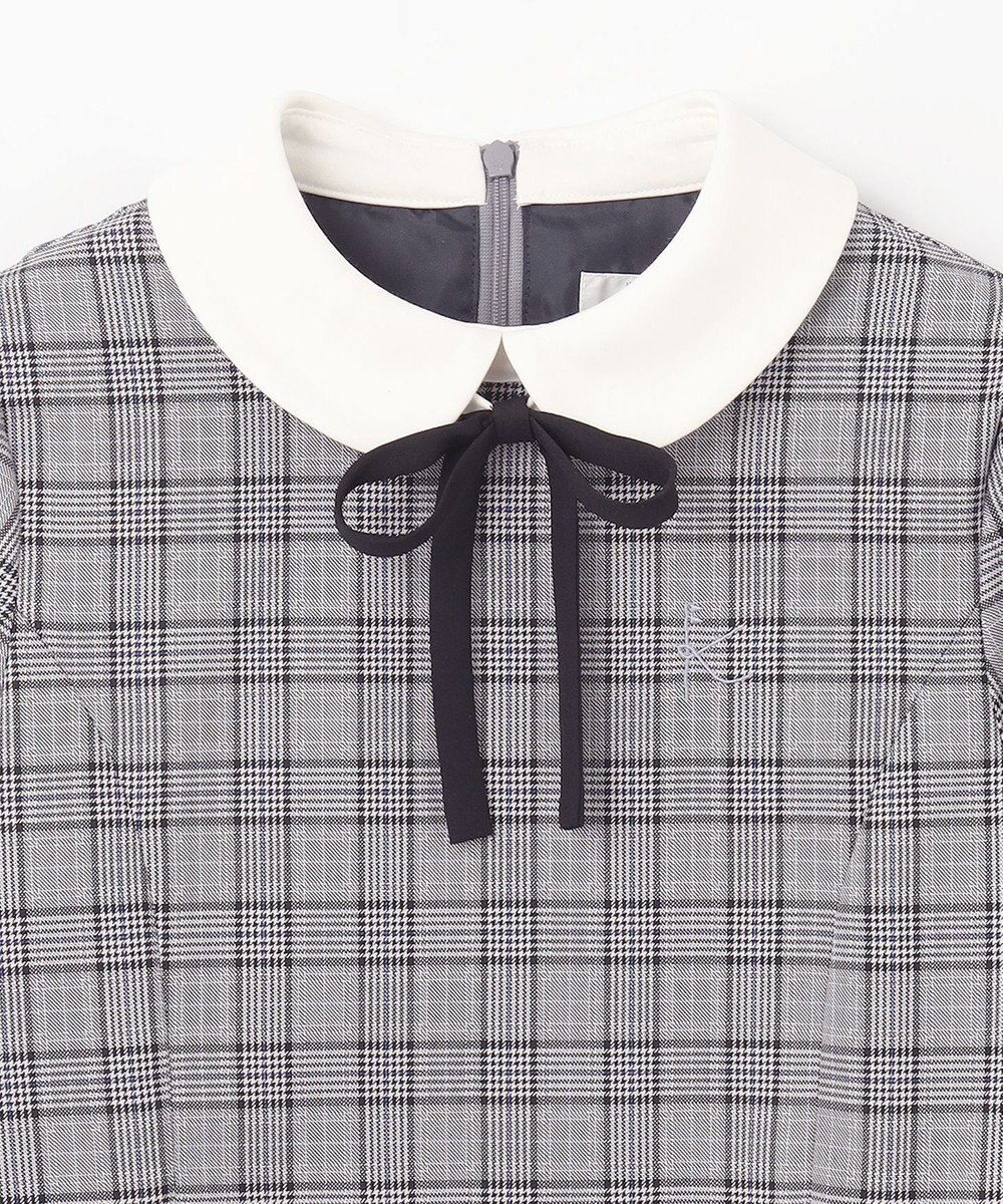 組曲 KIDS 【150-170㎝】グレンチェック ワンピース 