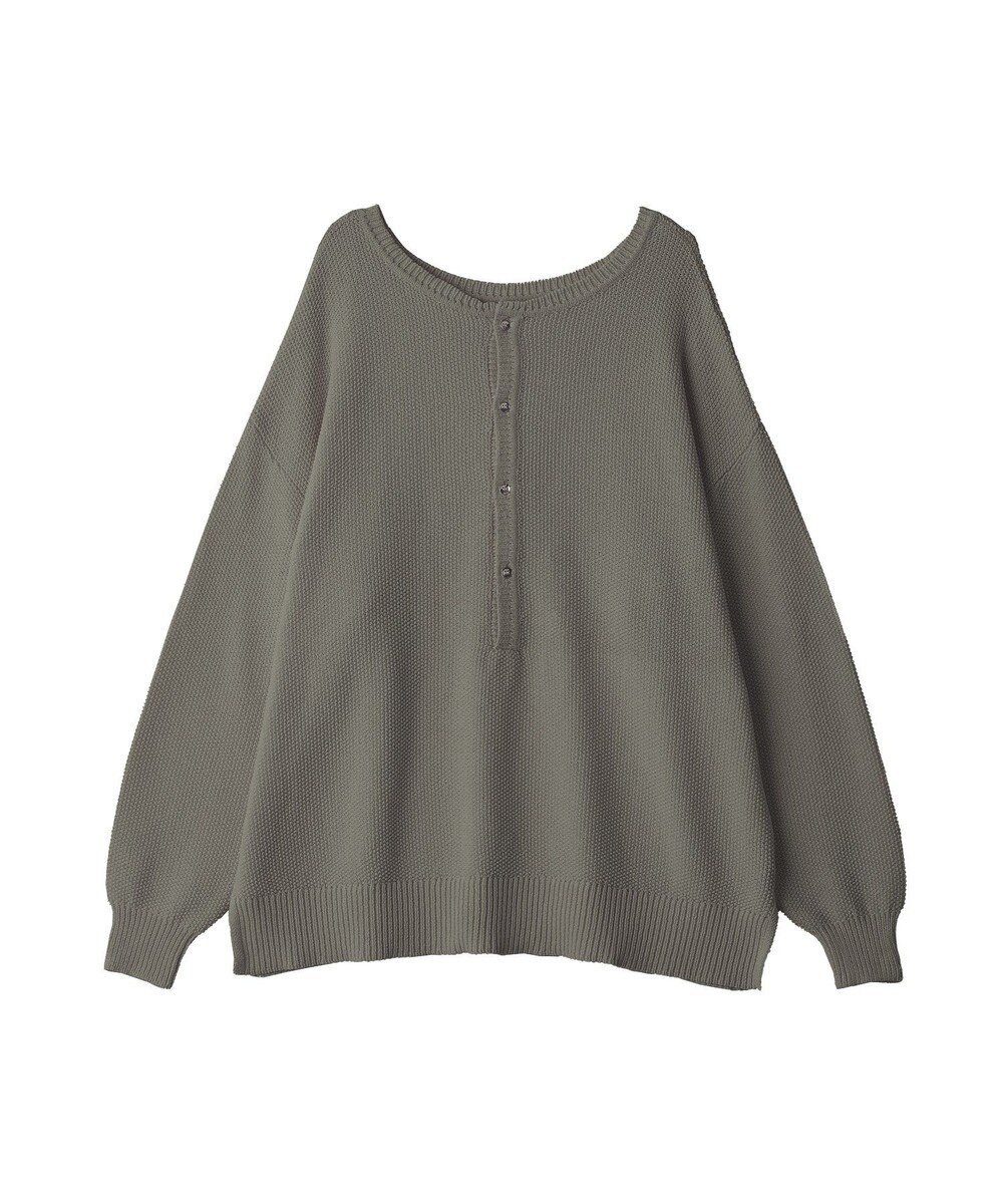 YECCA VECCA 2wayヘンリーネックルーズニット 