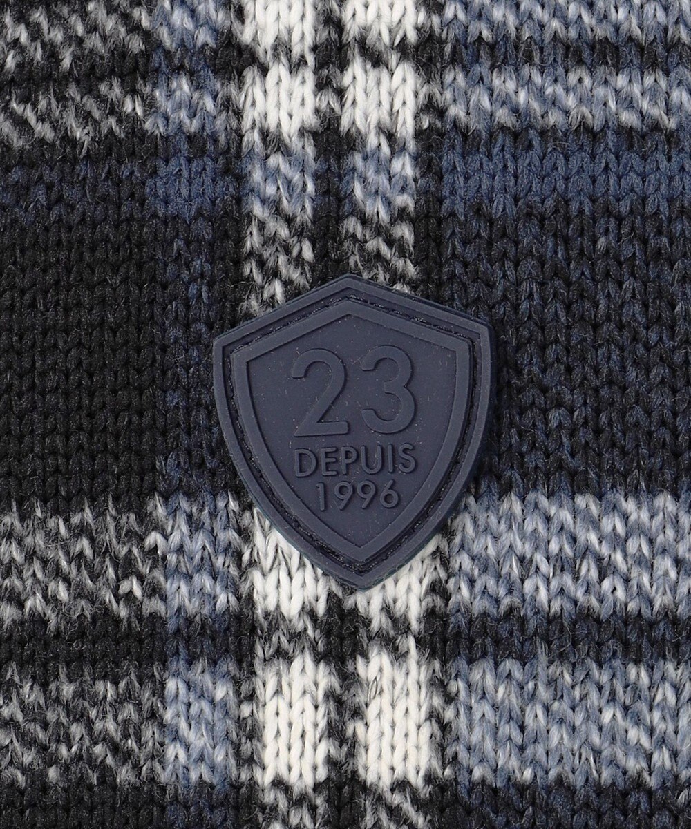 23区GOLF 【MEN】両面使える！チェック×無地 ダウンベスト 