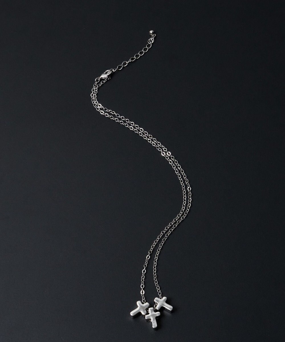 WEGO M立体モチーフ3連ネックレス 