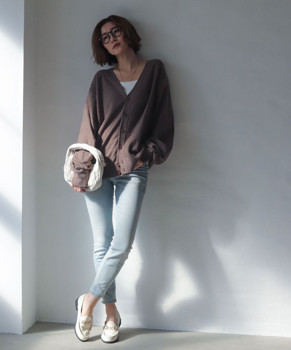 WEGO 【WEB限定/2025年秋冬新作//洗濯可/MLサイズ展開/ユニセックス着用ITEM】ドロップショルダーカーディガン 