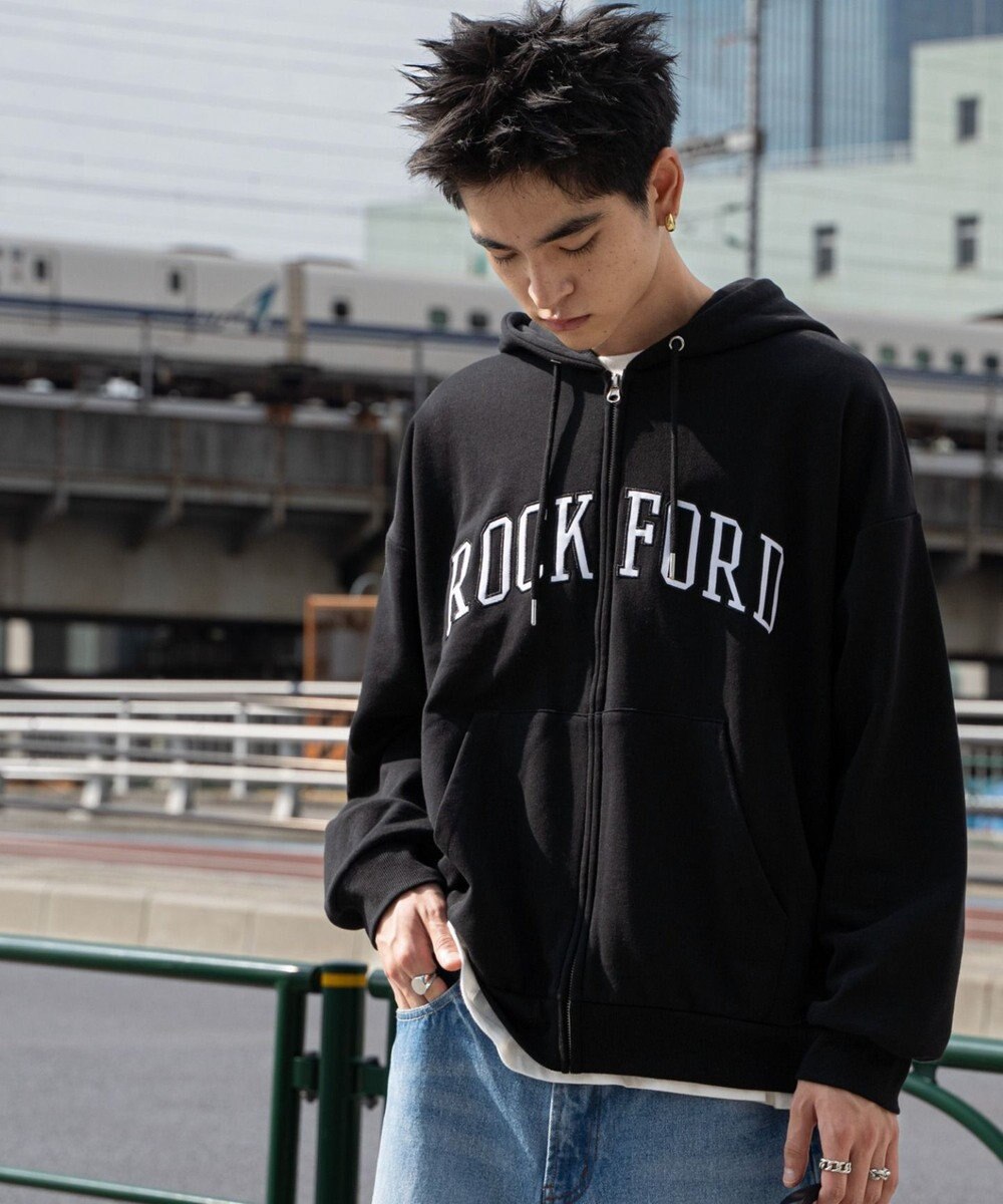 WEGO ワッペンロゴジップパーカー 