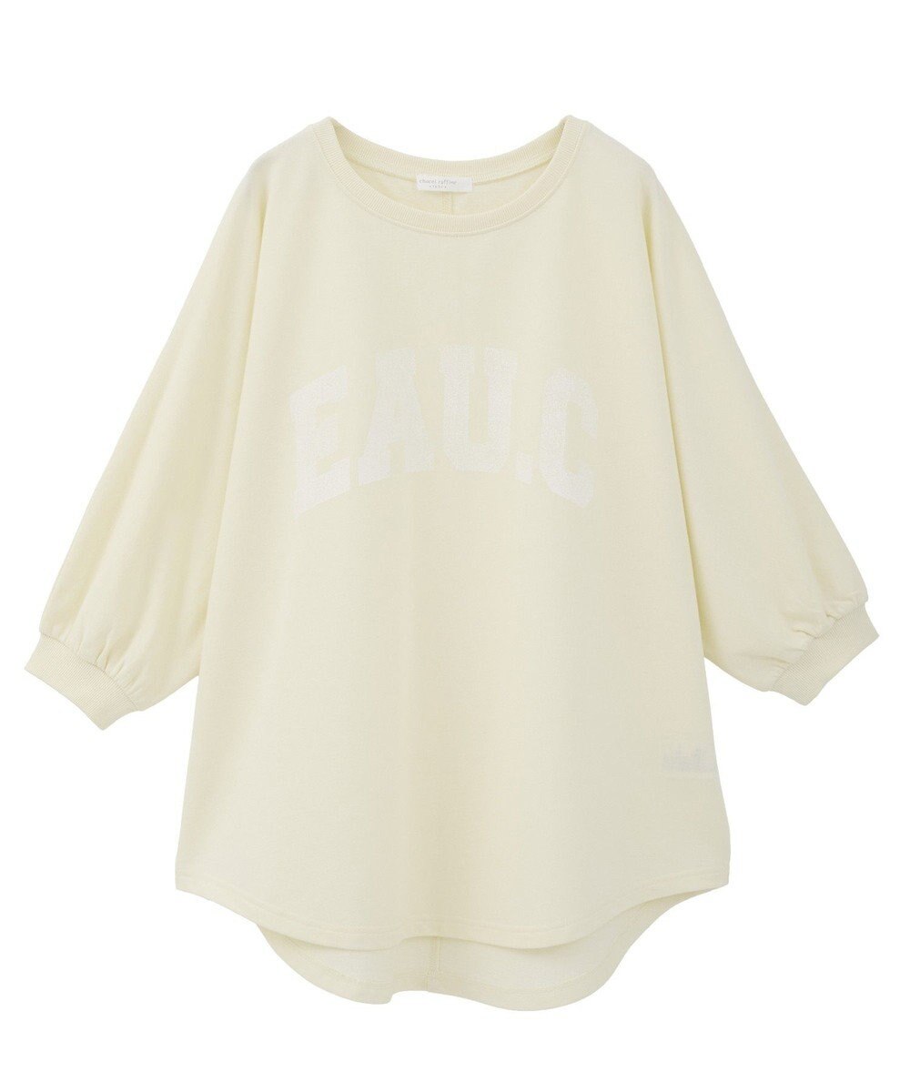 Green Parks ７分袖ミニ裏毛ドルマンロゴプルオーバー 