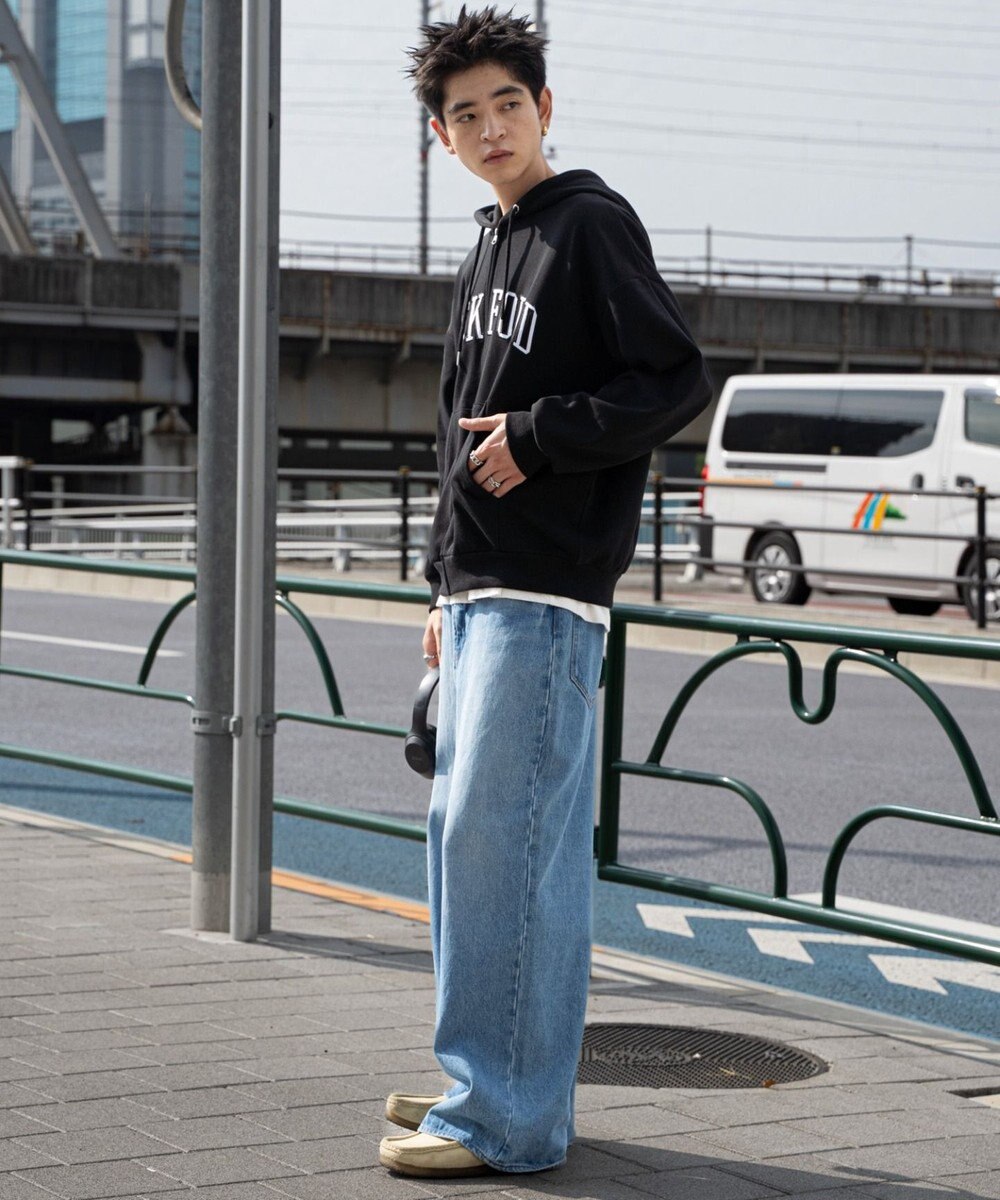 WEGO ワッペンロゴジップパーカー 