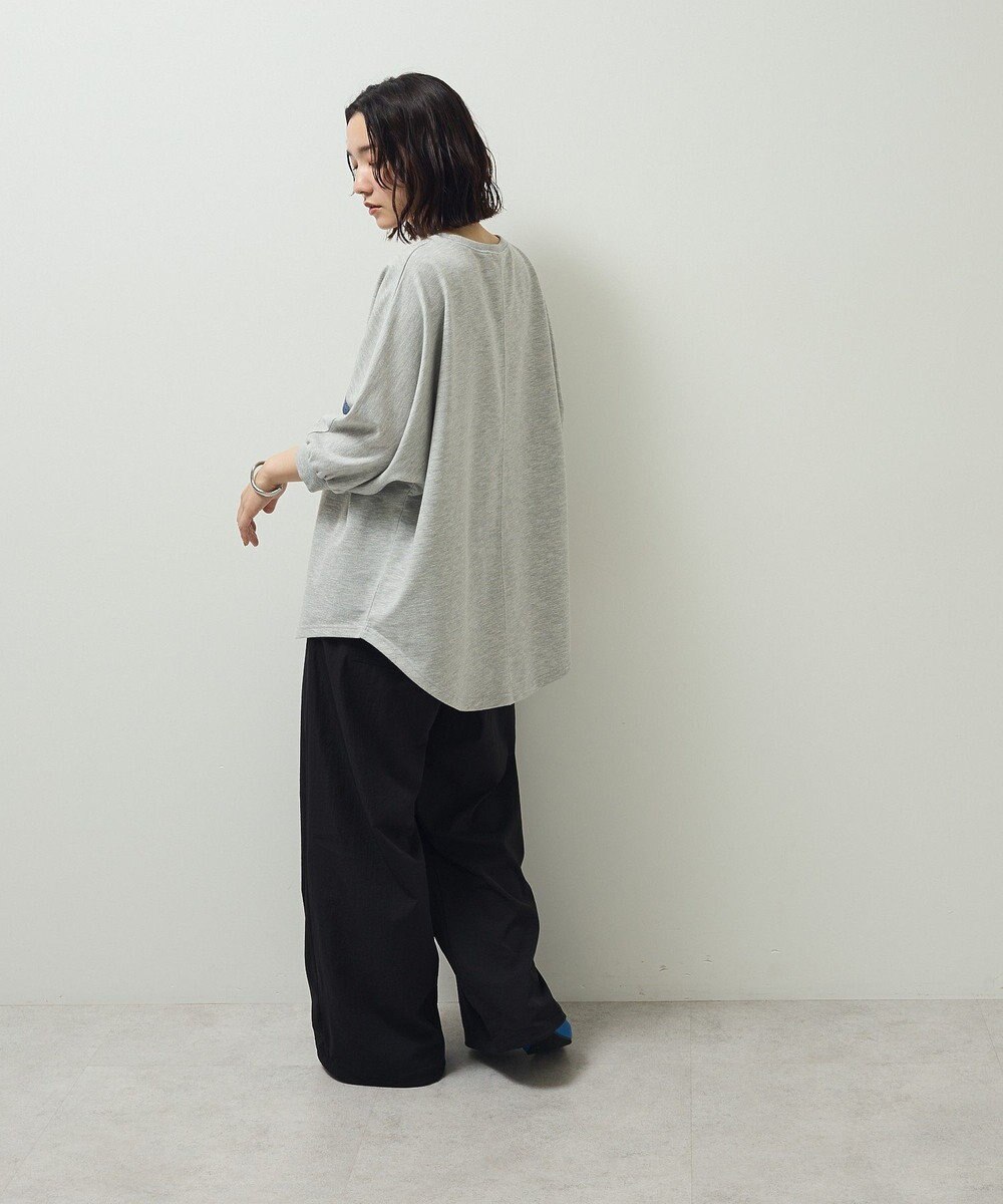 Green Parks ７分袖ミニ裏毛ドルマンロゴプルオーバー 