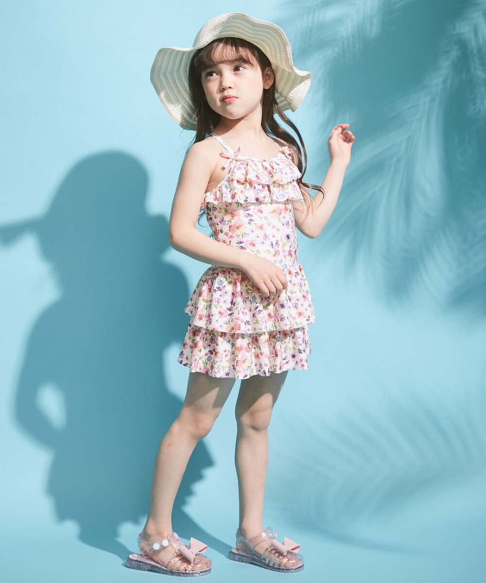 ANY KIDS 総柄フリルワンピース水着 