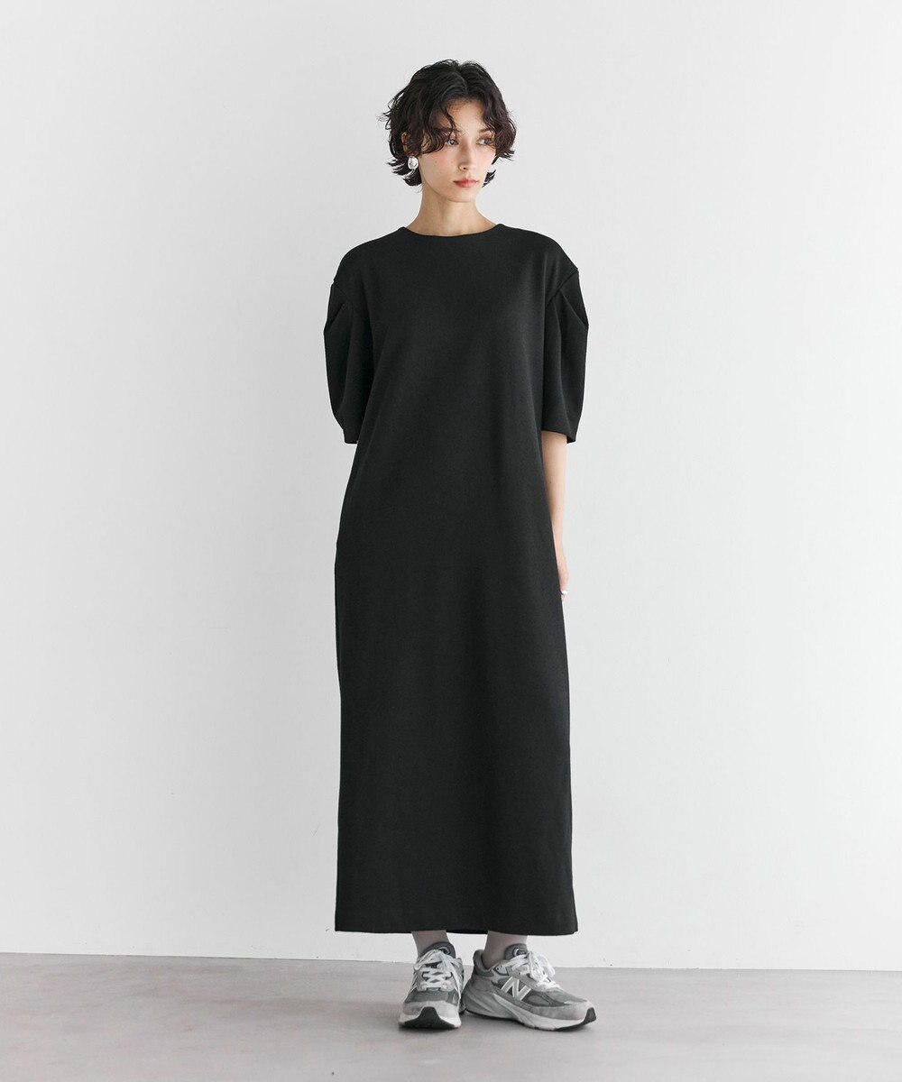 #Newans 【セレモニーにも/洗濯機可】パフスリーブロングワンピース​ 