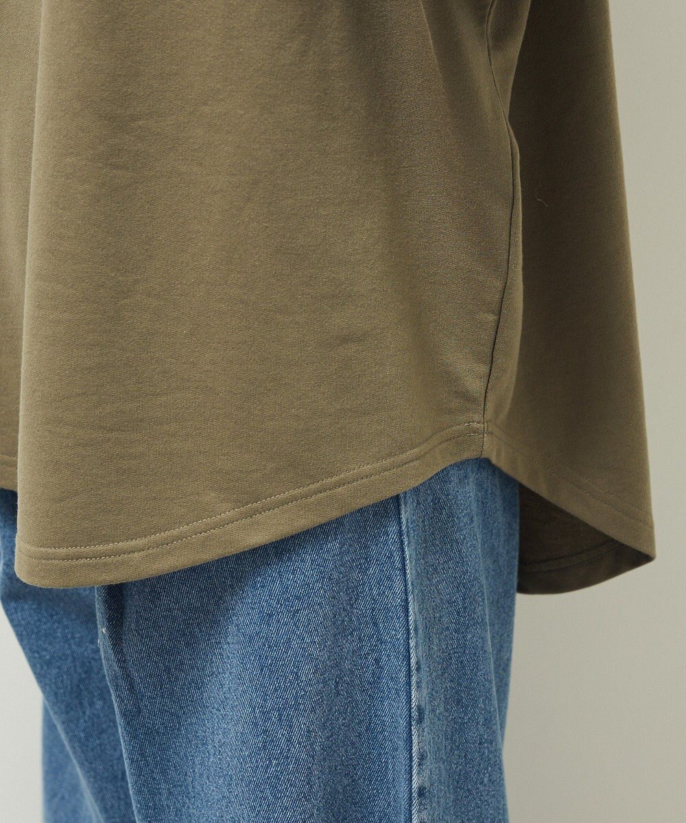 Green Parks ７分袖ミニ裏毛ドルマンロゴプルオーバー 