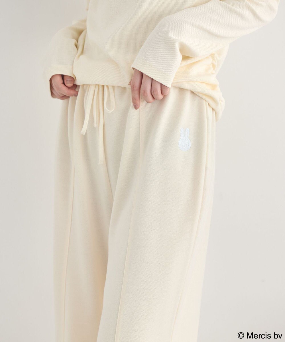 earth music&ecology 【予約】miffy/earth 刺繍スウェットパンツ 