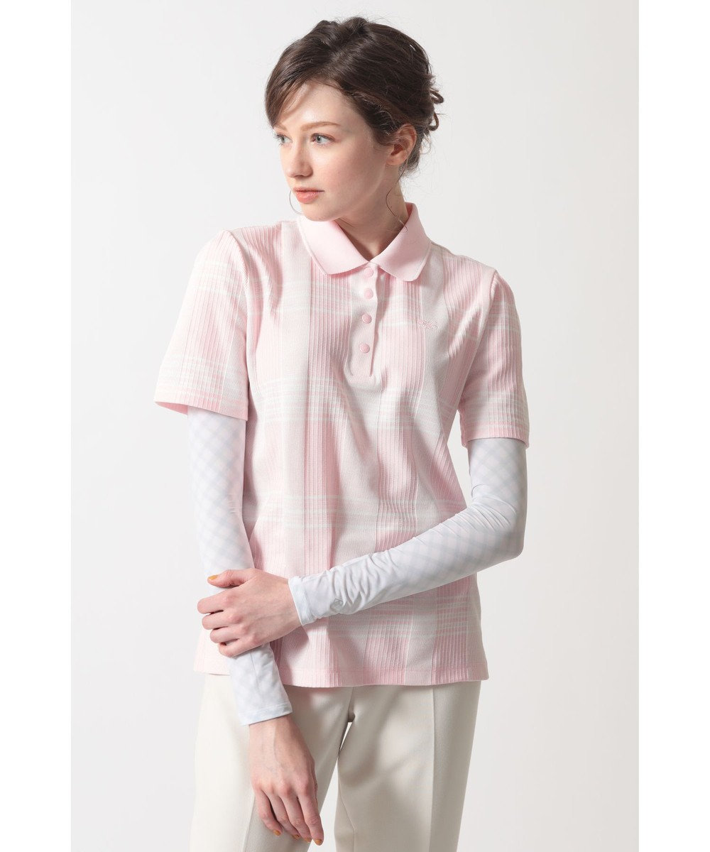 DAKS [DAKS GOLF] 冷感チェックプリントアームカバー 