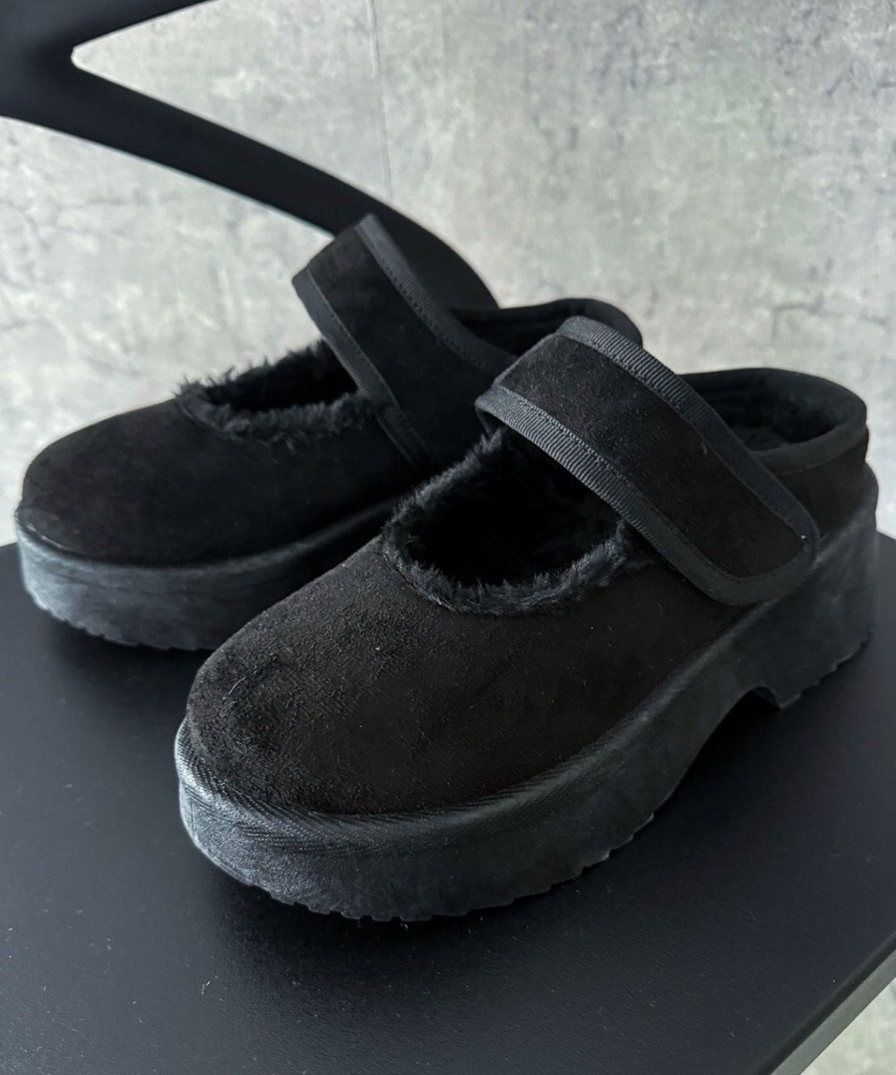 WEGO ムートンタッチメリージェーンシューズ 