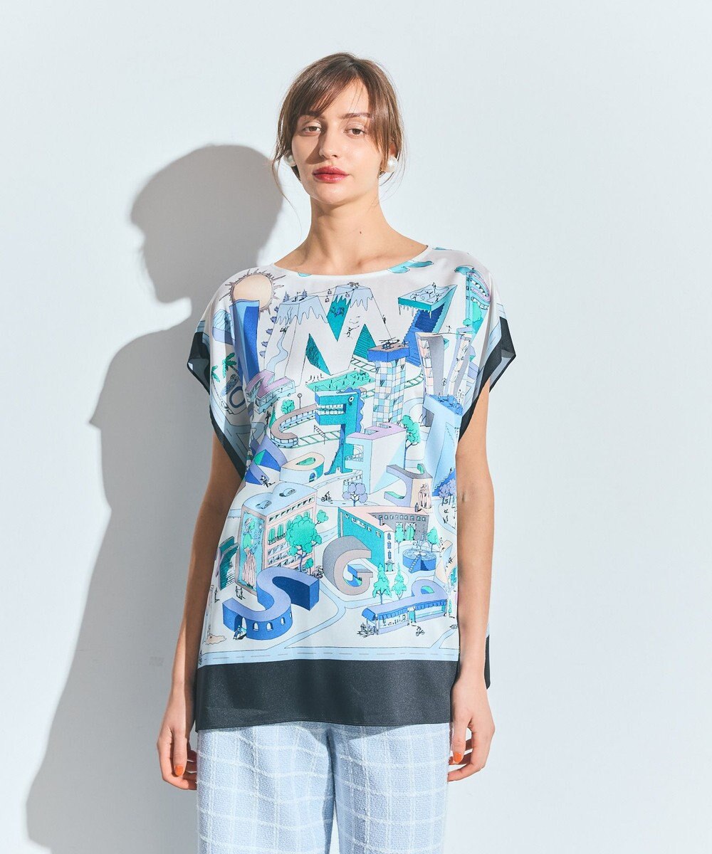 GRACE CONTINENTAL スカーフポンチョトップ 