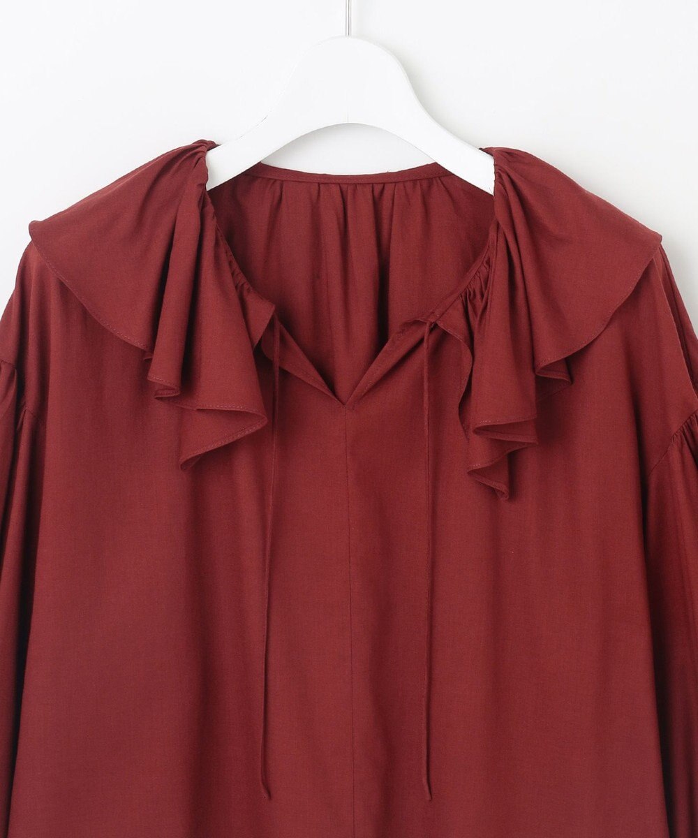 23区 【SLOW/一部店舗限定】テンセルコットンジョーゼット フリル ブラウス 