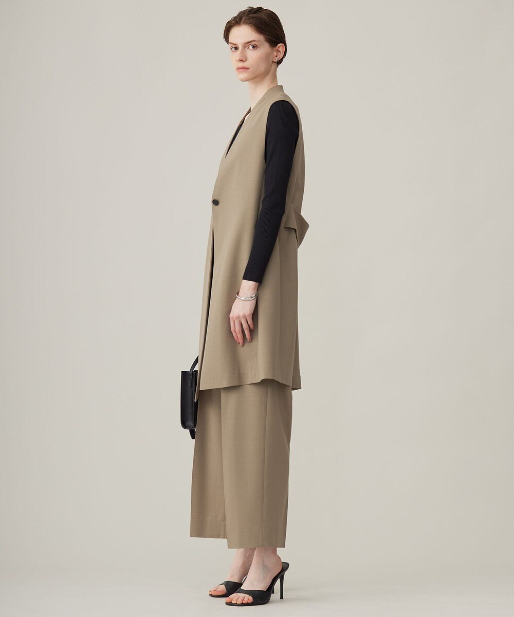 ICB 【洗える】ウール2WAYストレッチ ジレ 