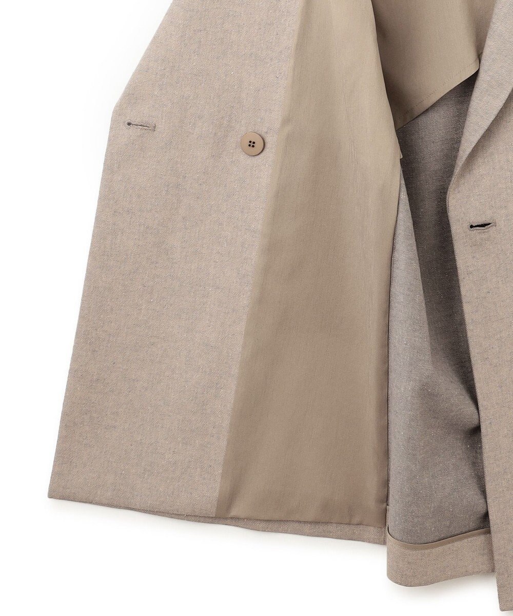 23区 【セットアップ対応】リネン ミックスツイード ジレ 