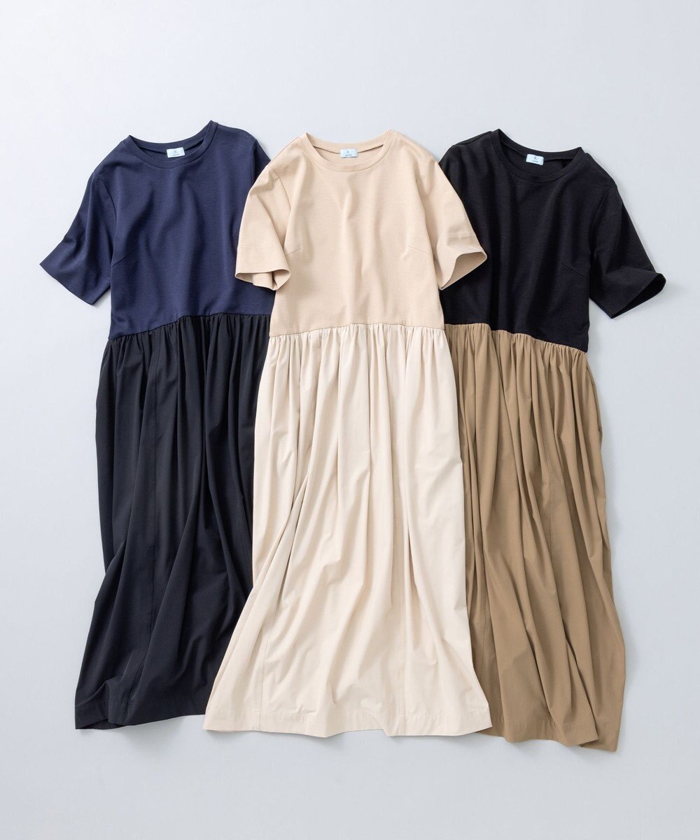 組曲 【WEB限定】コンビネーションコクーンワンピース 