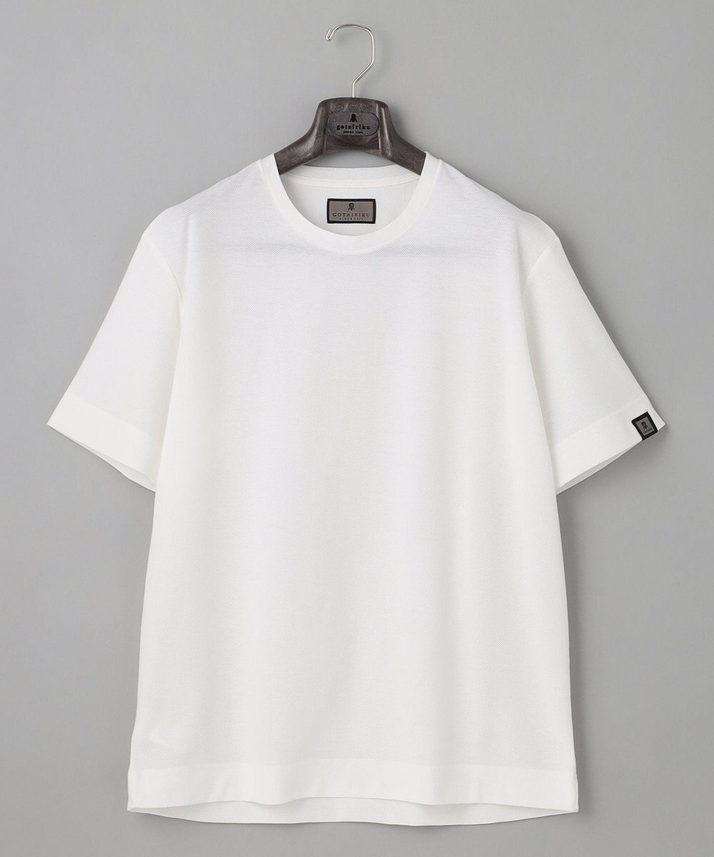 GOTAIRIKU 仕事で着られるTシャツ【サラサラ/よれにくい/透けにくい】キレイめ 鹿の子 ビズTシャツ 