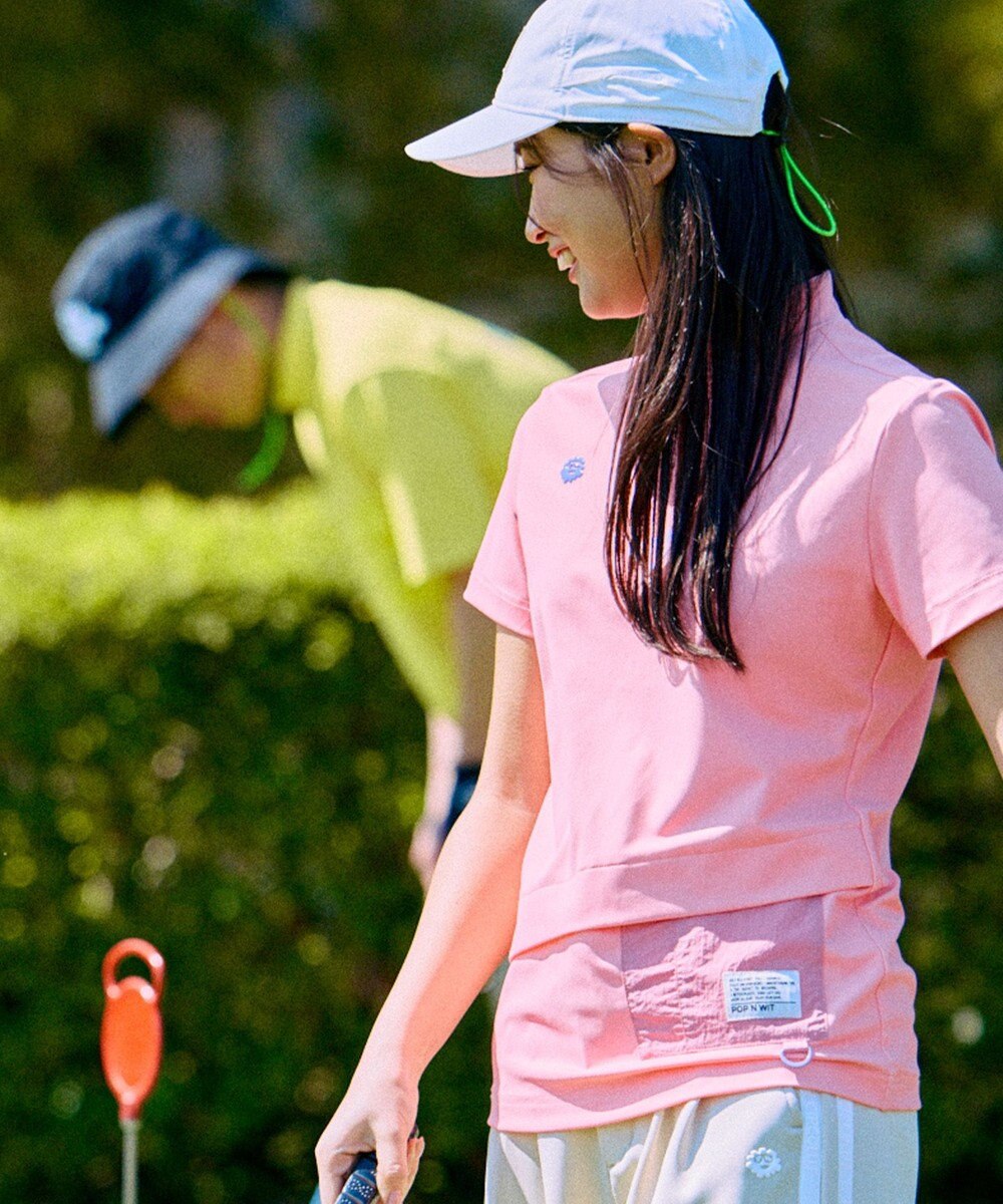 PW CIRCULUS 【UV遮蔽率99.5%  UVカット / 速乾 / ストレッチ】【WOMEN】ポケットモックT ゴルフウェア レディース 