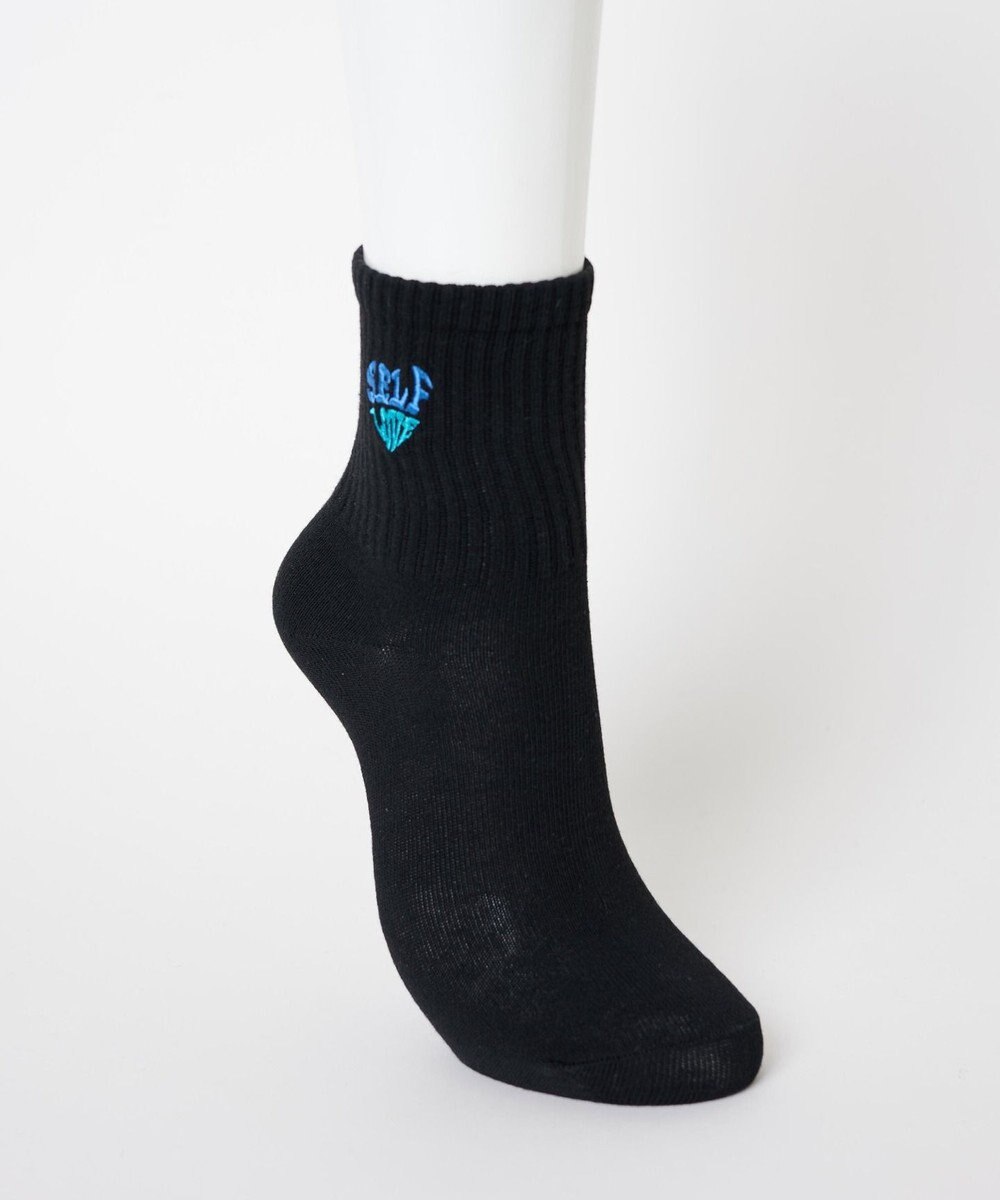 WEGO ハートロゴ刺繍ソックス 