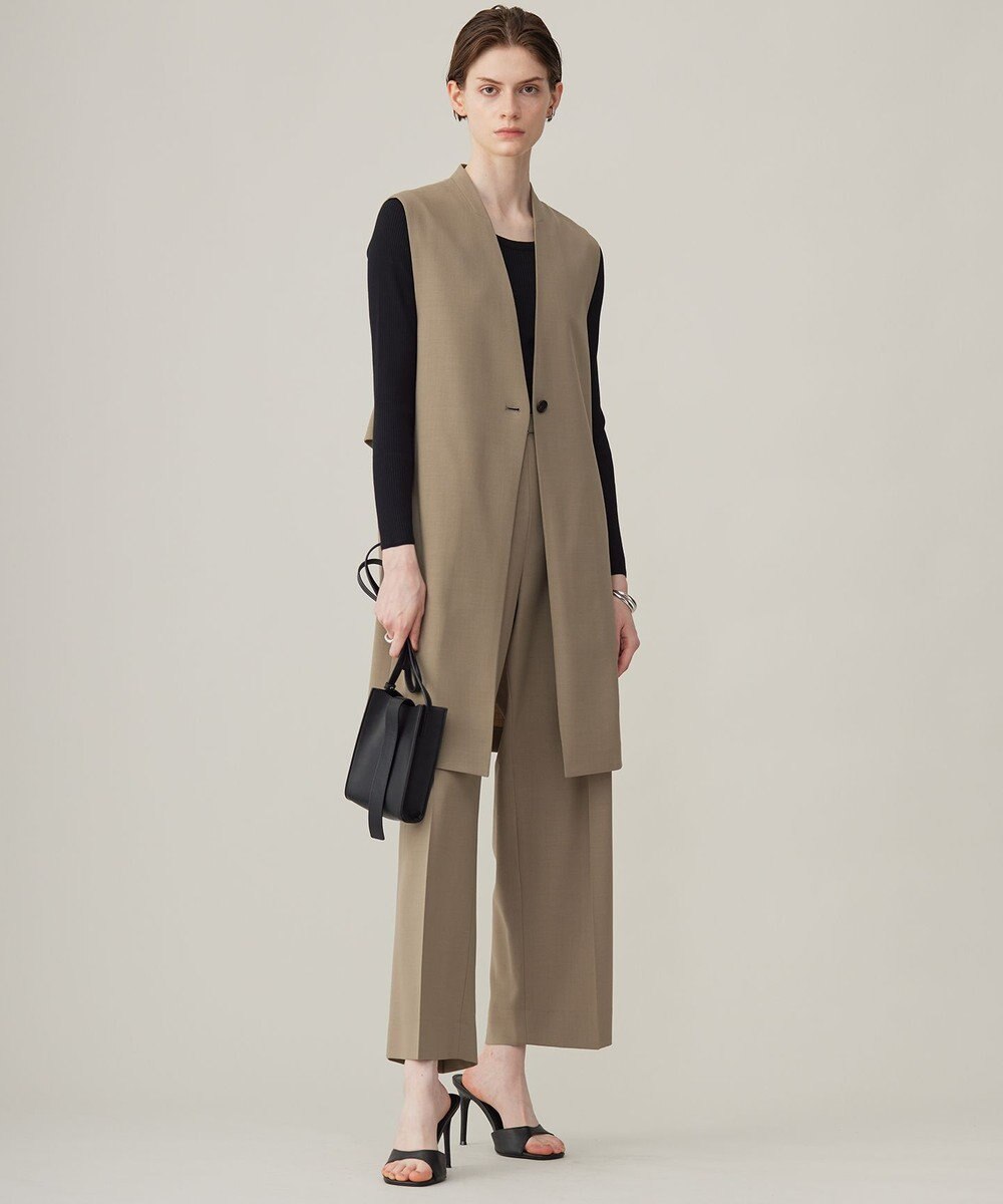 ICB 【洗える】ウール2WAYストレッチ ジレ 