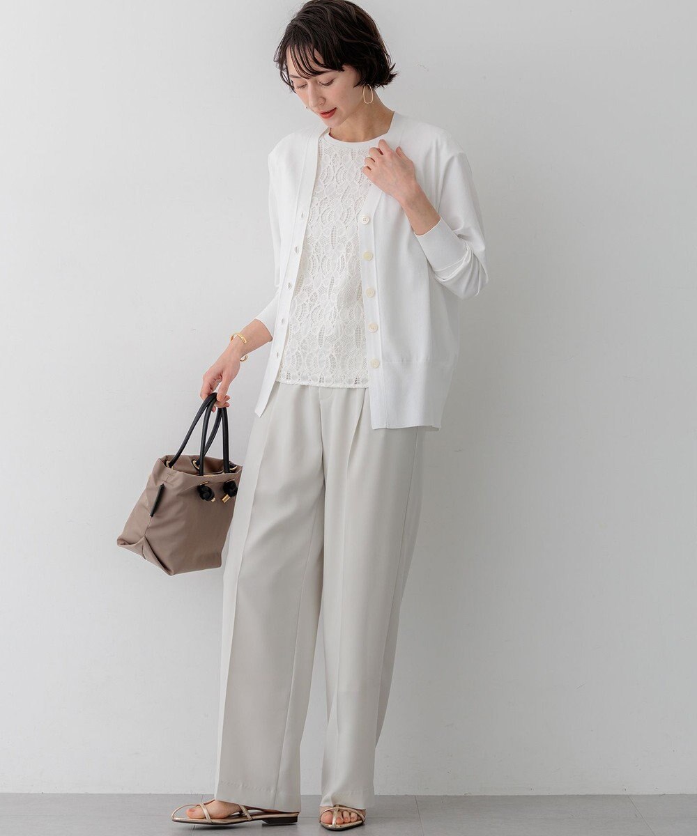 23区 S 【先行予約】レーヨンポリエステルストレッチ Vネック カーディガン 