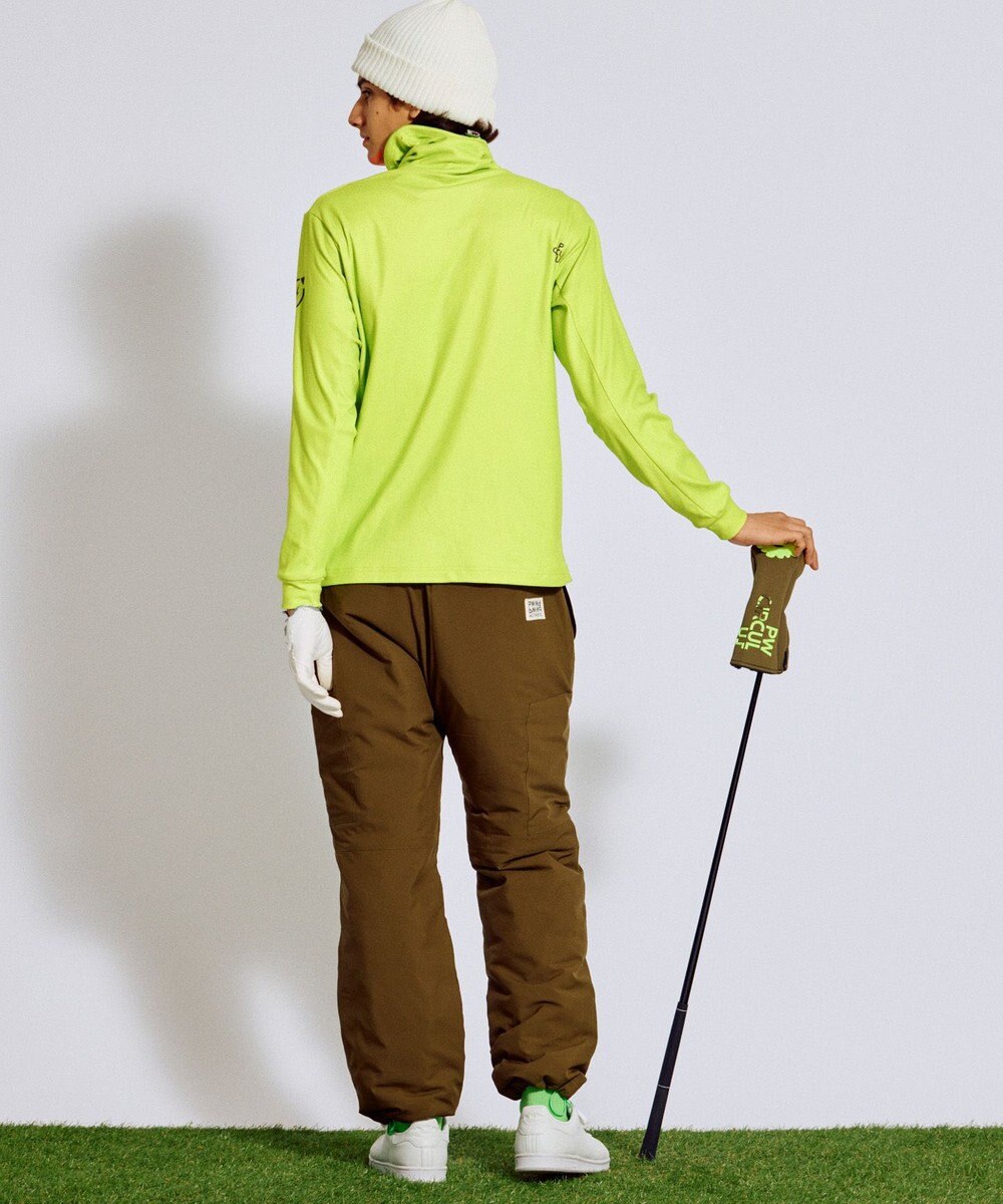 PW CIRCULUS 【起毛素材であたたか】【MEN】スピンドル付 両面起毛タートルネック ゴルフ 