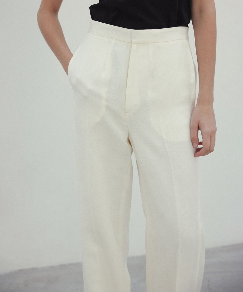 BEIGE， 【洗える】BERNARD / リネンストレートフルレングスパンツ 