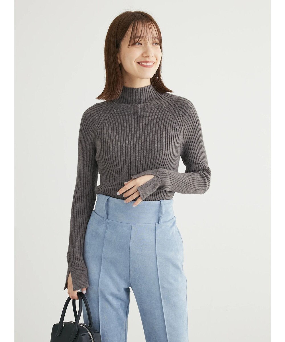 Green Parks ・Ｐｅｔｉｔ　Ｆｌｅｕｒ　ボトルネックリブニット 