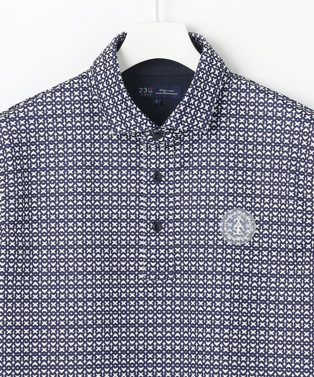 23区GOLF 【MEN】モノグラム柄  半袖ポロシャツ 