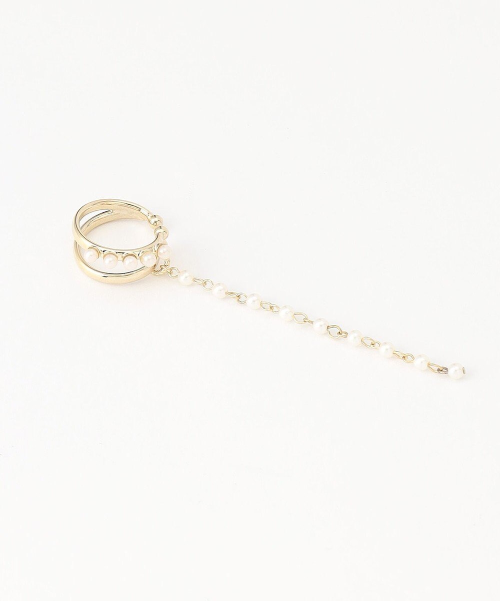 J.PRESS LADIES 【WEB限定】3way チャーム付き パール イヤカフ リング 