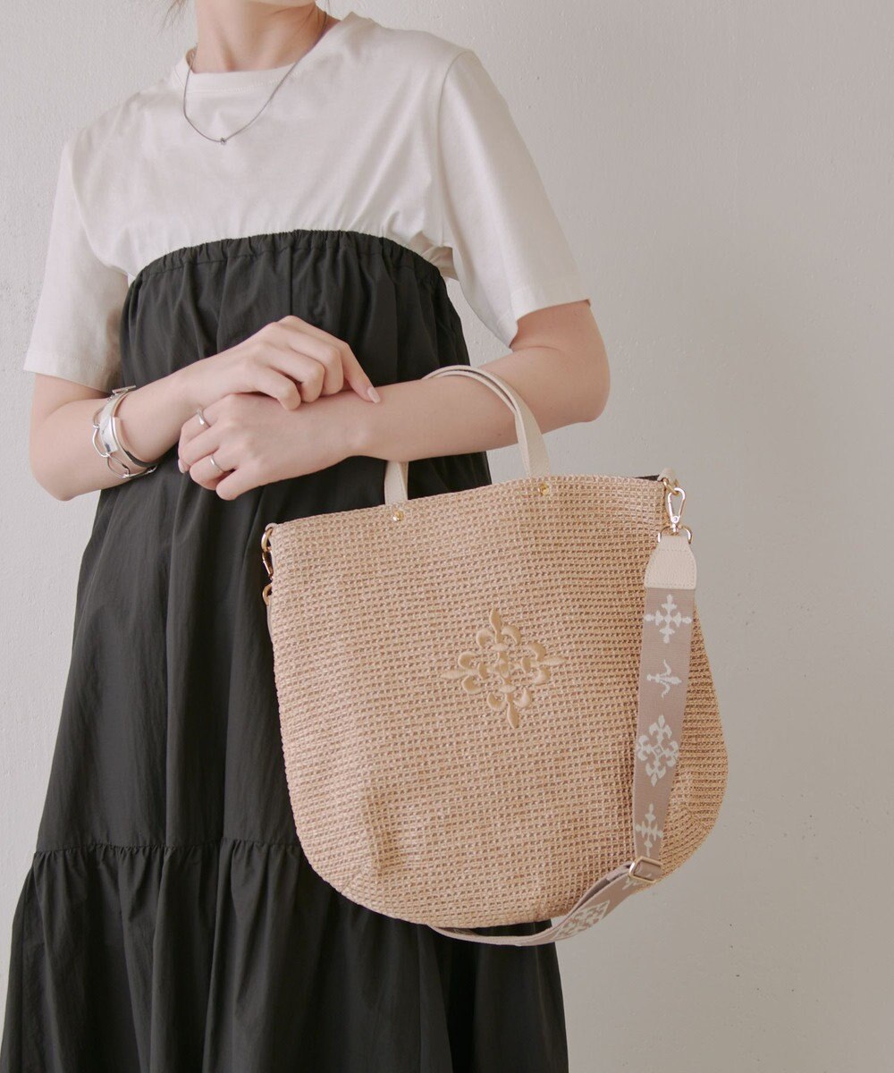 russet スリム2WAYトートバッグ <ナイロンラフィア>(CE-1717-WEB) 