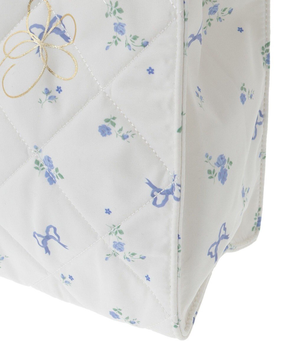 Maison de FLEUR フラワーリボンプリントスクエアトートバッグ 