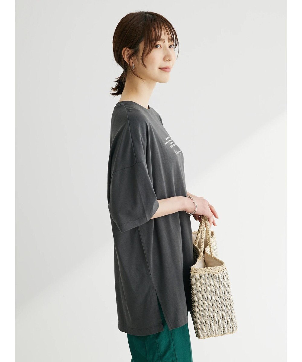 Green Parks バックフォトプリント半袖チュニック 