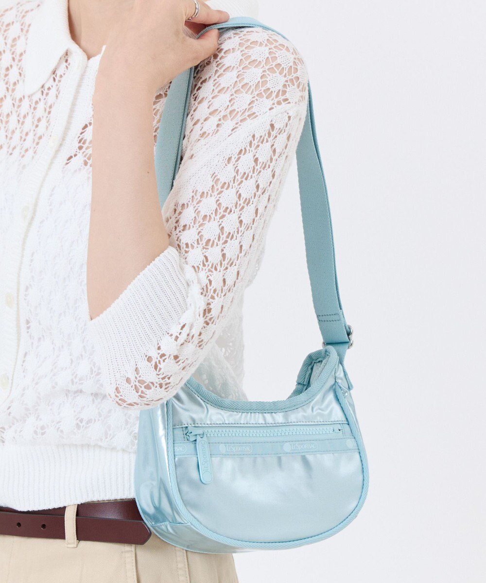 LeSportsac MINI HOBO CROSSBODY/アクアブルーシャイン 