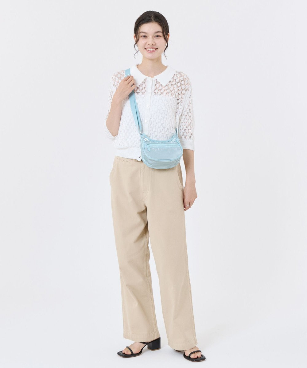 LeSportsac MINI HOBO CROSSBODY/アクアブルーシャイン 