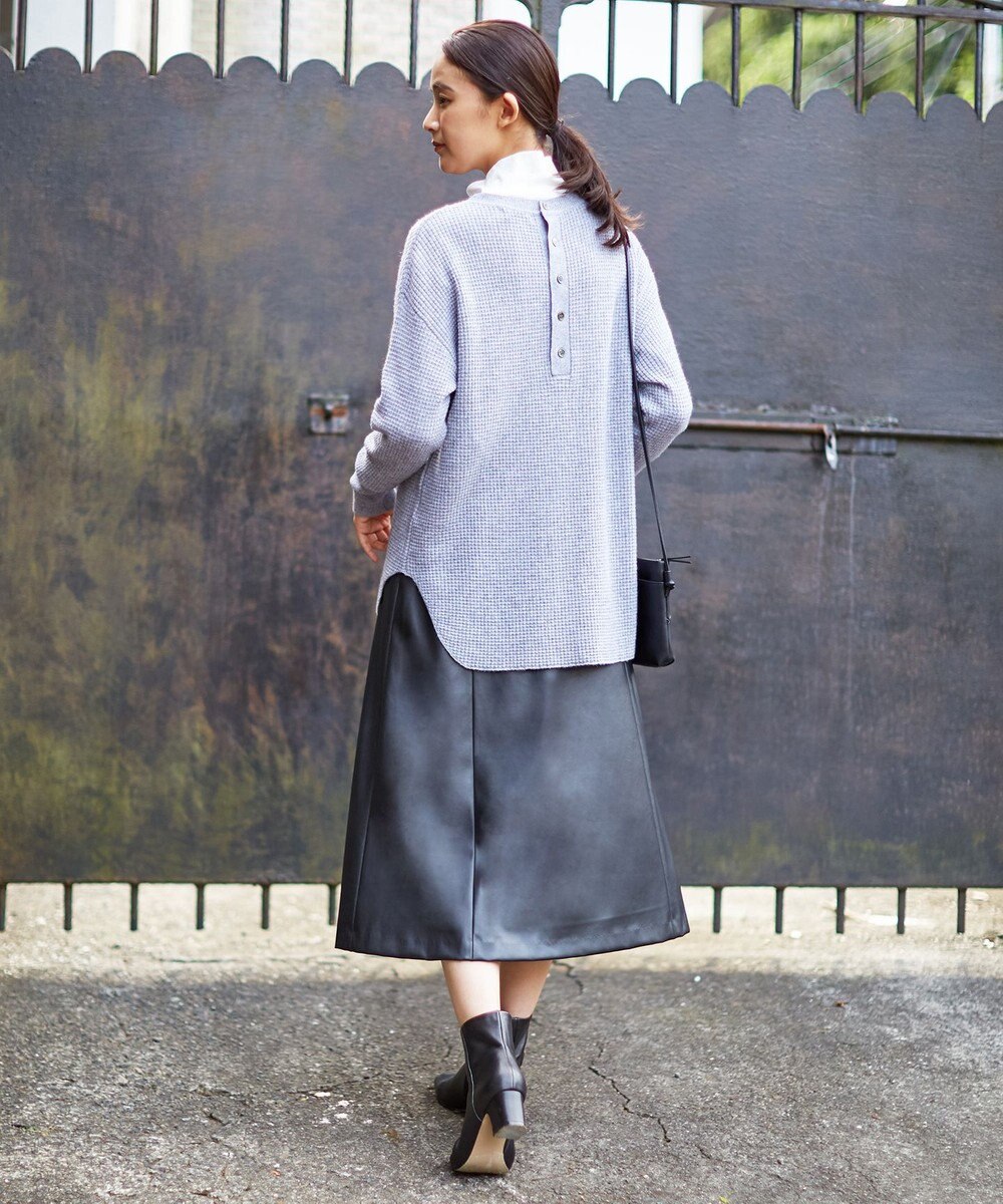 J.PRESS LADIES 【WEB限定・洗える】BARTOLOZZI ポリエステルレザーII スカート 