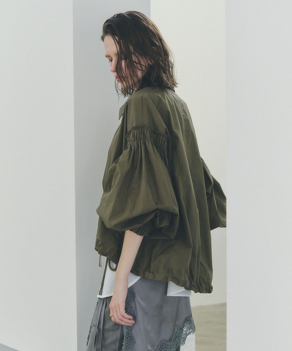 YECCA VECCA ボリュームギャザーデザインZIPブルゾン 